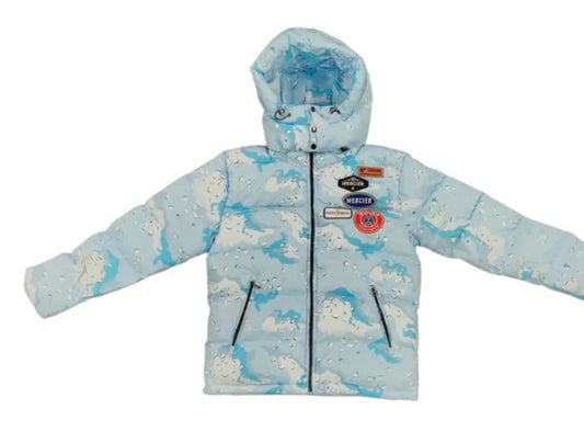 MERCIER OG Paris Badge Camo Puffer