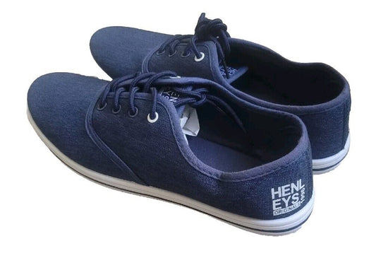 Henleys Milo Lace up Canvas Trainer