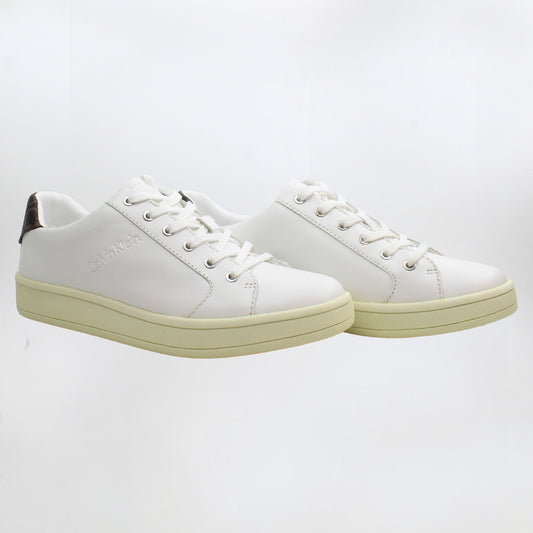 Calvin Klein Sonia White Leather Trainer - Women